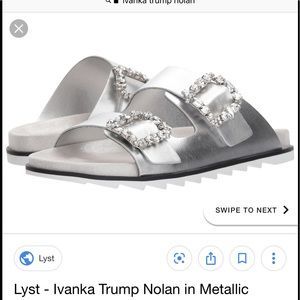 Ivanka Trump “NOLAN” Metallic Leather Slides